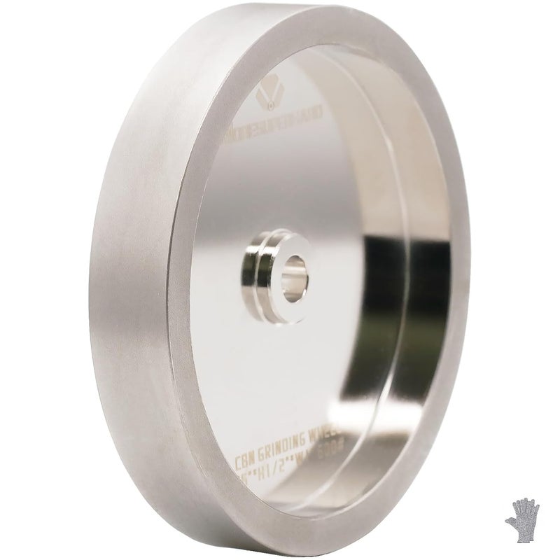 moresuperhard CBN Grinding Wheel 6 inch 600 Grit,1/2" Bore,1" Wide,for All Kinds of 6 inch Bench Grinders,for Sharpening High Speed Steel Tools WoodTurining Tools(600 Grit) - Image 1
